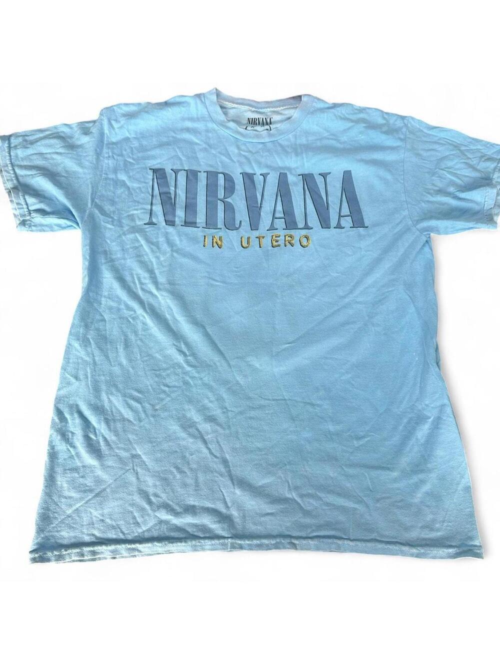 Nirvana In Utero Angel Back Print T-Shirt - Size L